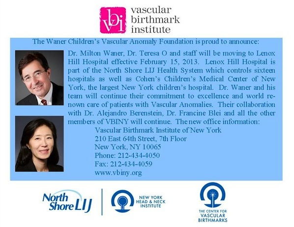 VBI Vascular Birthmark Institute announcement